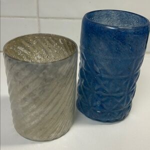 Anthropologie Set of 2 hurricane candle holders NWT